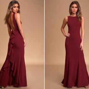 LULU's Prom Wedding Special Modern Chic Sexy Elegant Mermaid Maxi Dress
